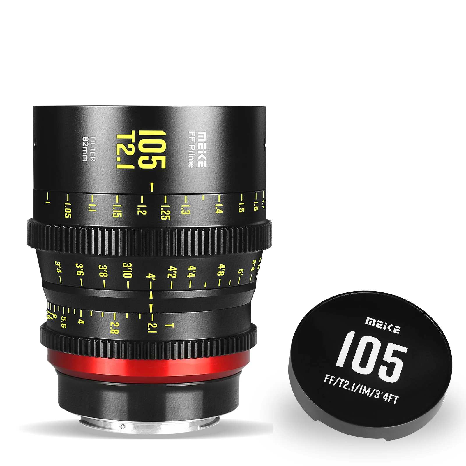 Meike Prime 105mm T2.1 Cine Lens for Full Frame Cinema Camera Systems,such as Canon C700 C500II,Sony VENICE,Sony FX3 FX6,FX9