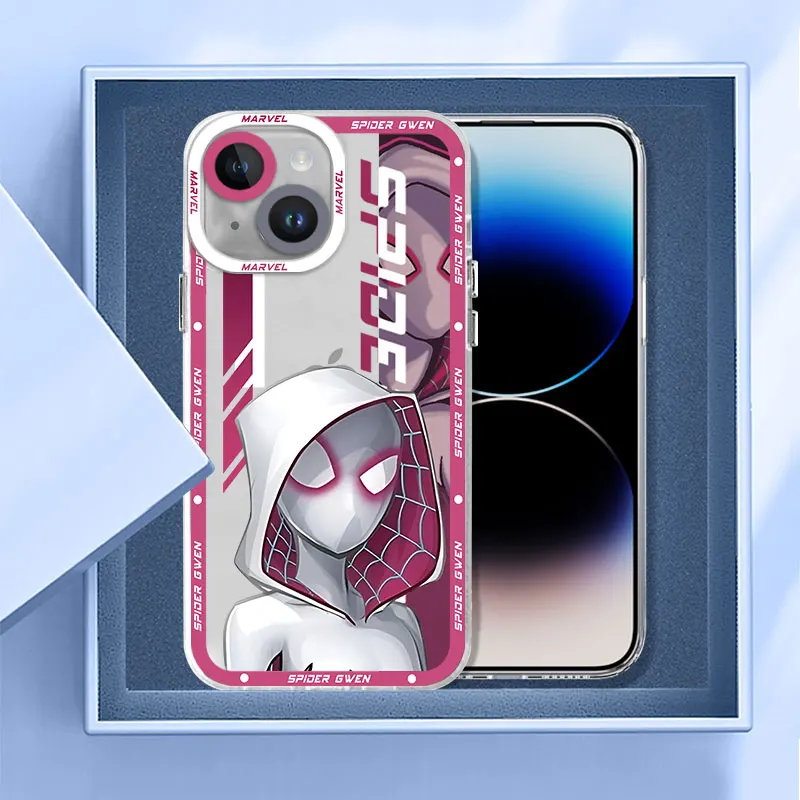 Marvel Spider man Gwen Phone Case for Samsung Galaxy A73 A21s A13 A14 A54 A53 A32 A11 A34 A52 A33 A12 A23 A42 A22 A72 A24 Cover