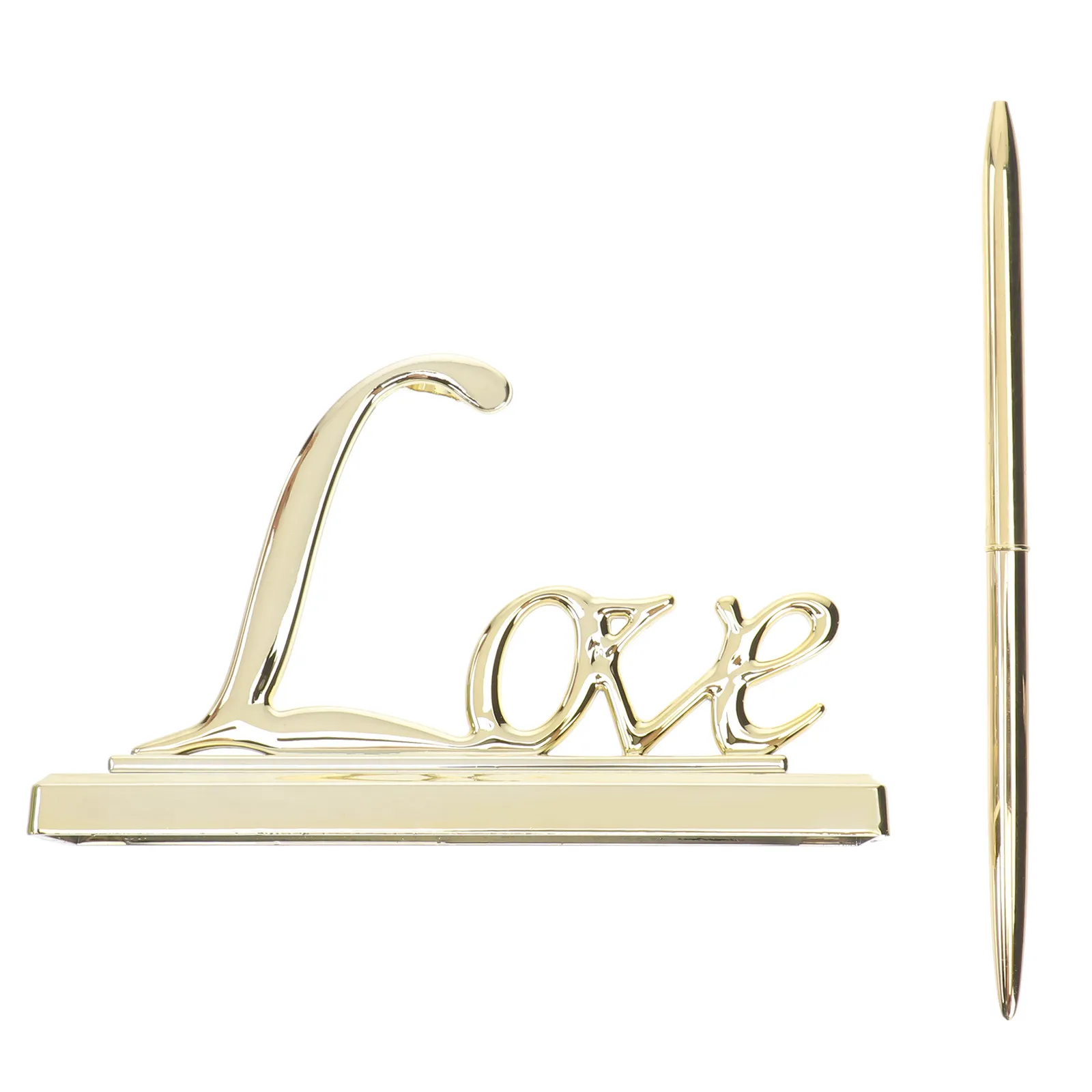 

Premium Metal Sign Pen Wedding Guest Book Pen Stylish Love Letter Design for Bridal Shower Engagement Party Signing Ceremony