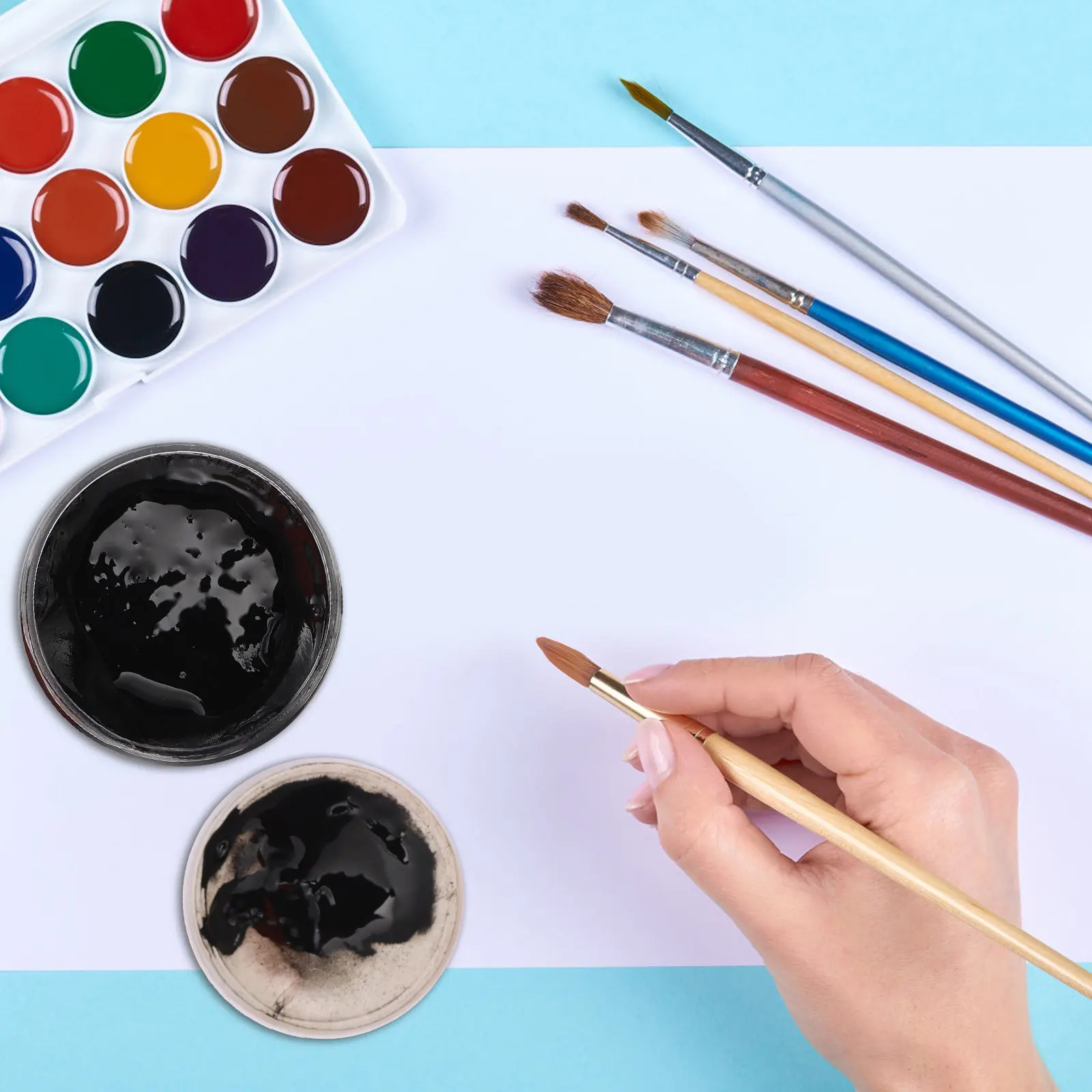 Water-Based Pigment for Rubbing Plate Printing – Portable Lightweight Watercolor Paste for Beginners & Teachers