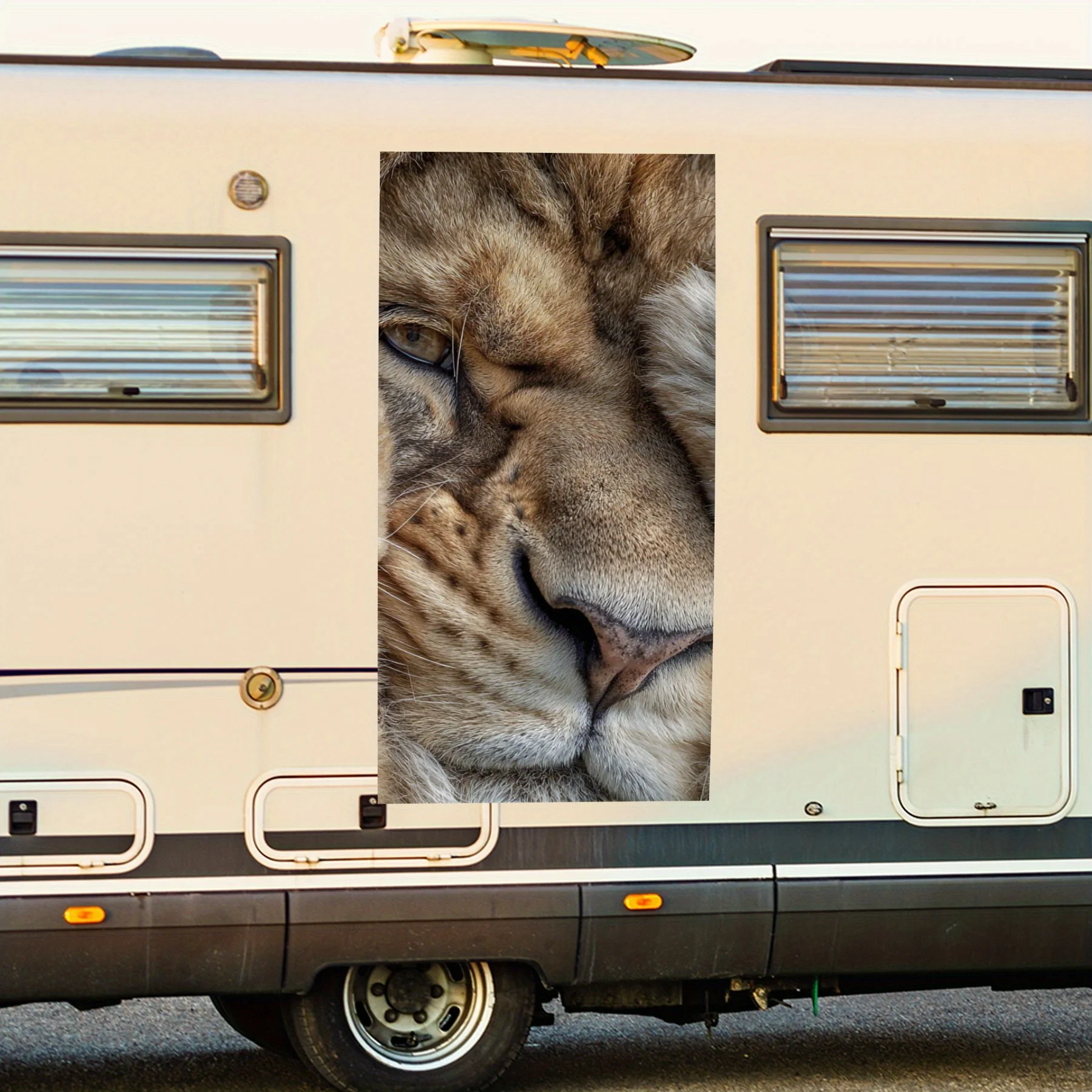 

Lion Peek - a - boo Art виниловая наклейка для двери автомобиля на колесах, водонепроницаемые самоклеящиеся виниловые наклейки, декоративная защита Autom
