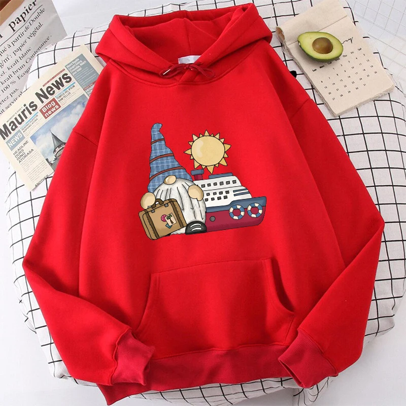 (High Quality Hoodies)Cruise Gnome Printed Hoodie For Women Fashion Autumn And Winter Pullover Sunisex Creative Personalized top