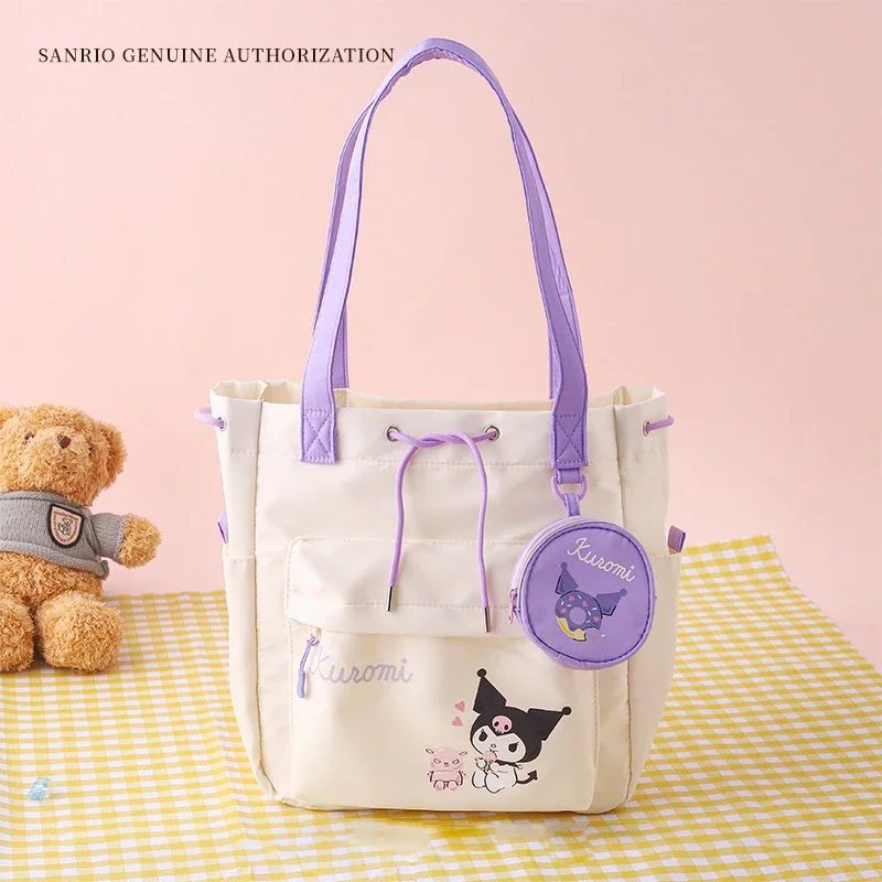 كورومي سينامورول حقيبة كروسبودي رسم حبل حقيبة تعليمية فتاة هدية لطيف مرحبا كيتي حقيبة كتف خفيفة حقائب الطالب للمرأة