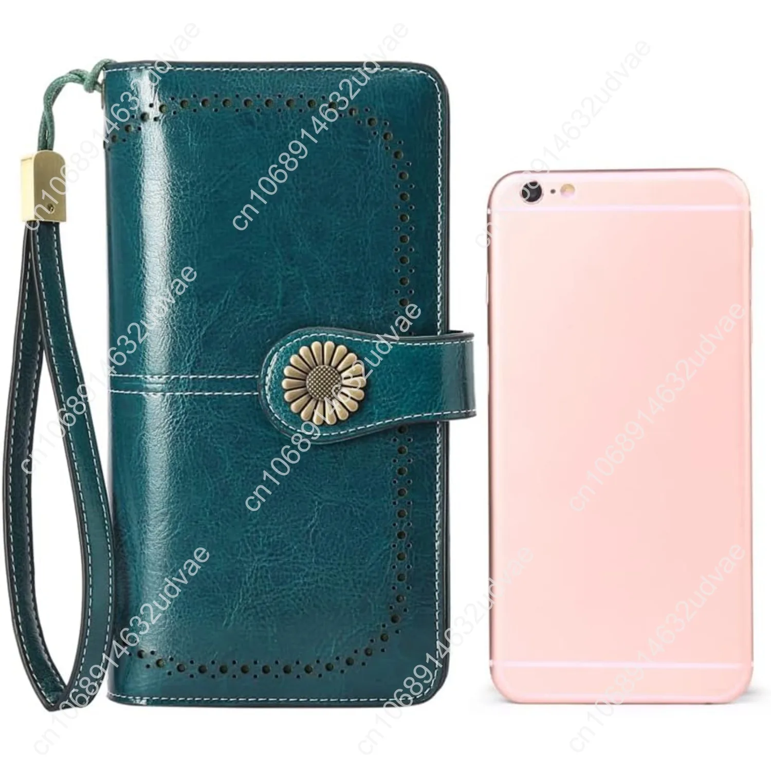 SENDEFN Wallets for Women Leather Credit Card Holder with RFID Blocking Large Capacity Wristlet