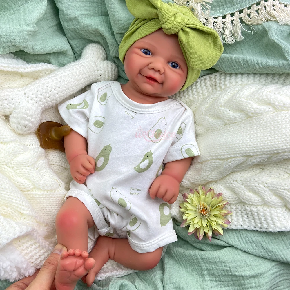 Realistic 17 Inch Full Body Silicone Reborn Doll Hand Painted Reborn Doll Newborn Anatomically Correct Gift For Festive Present