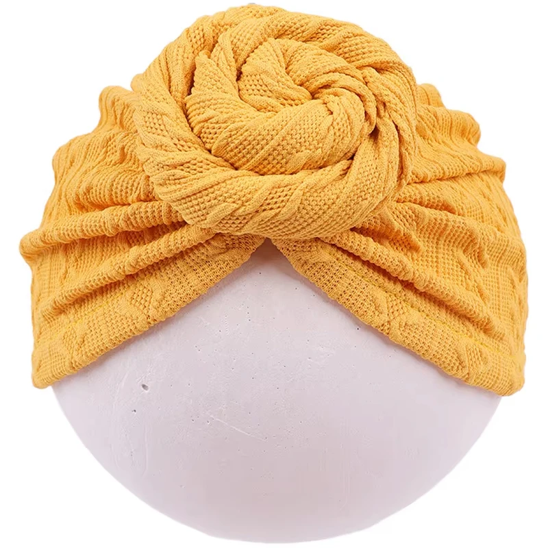 

Cute Donut Baby Turban Hat Crochet Infant Beanie Cap for Girls Boys Soft Cotton Handmade Indian Cap Toddler Bonnet Headwrap