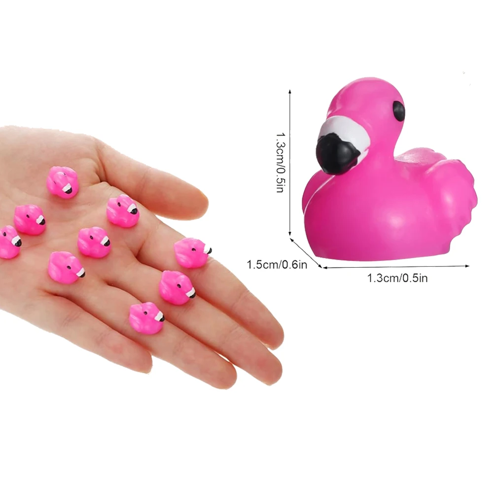 10/20pcs Mini Resin Flamingo Ducks Miniatures, Fairy Garden Ornament Accessories, Terrarium Landscape DIY Craft Decoration