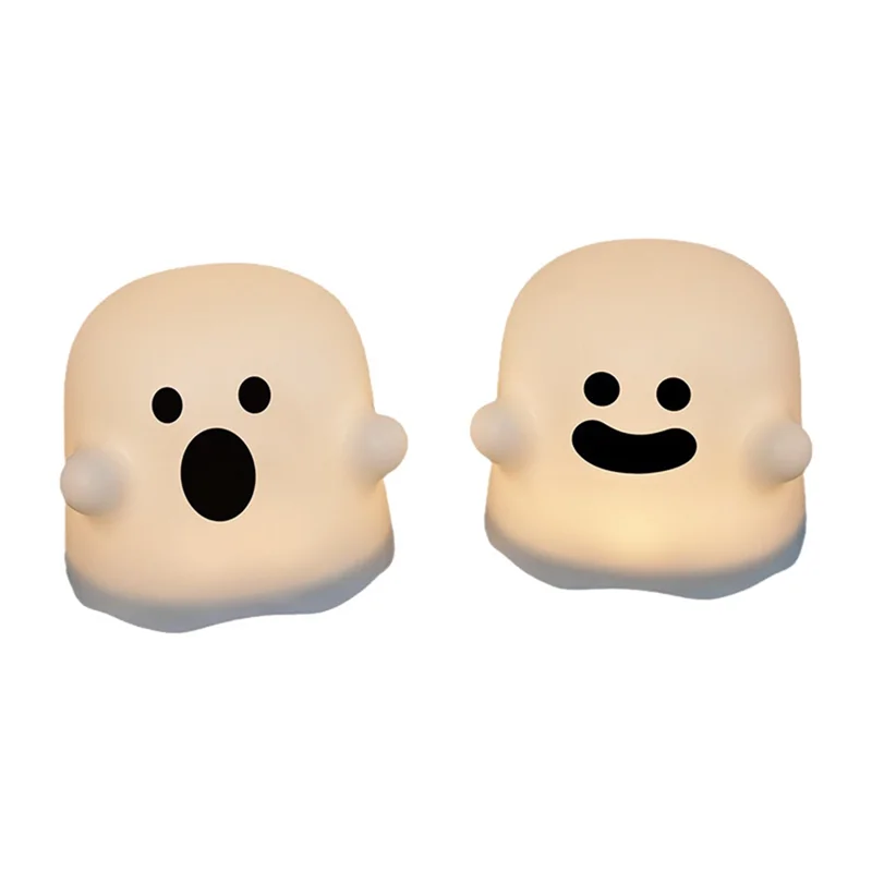 B52C Ghost Halloween Night Light Lamp Decor Night Light For Bedroom, Rechargeable Cute Lamp Kawaii, Nightlights For Cute Gifts A