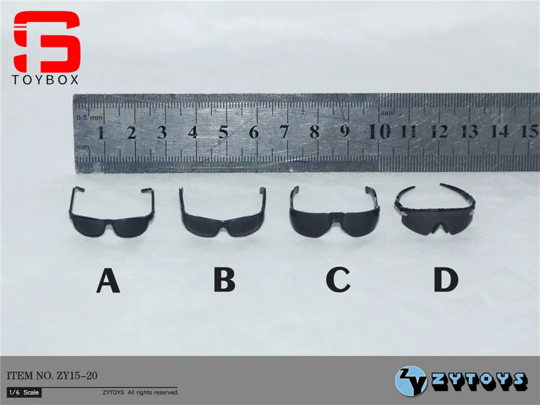 ZYTOYS ZY3015 ZY3016 ZY15-20 Skala 1/6 Męskie Damskie Okulary Przeciwsłoneczne Akcesoria Model Pasujące do 12-calowych Figur Żołnierzy i Lalek