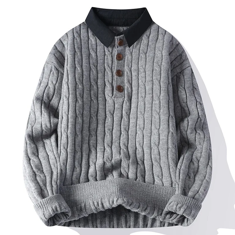 2024 winter new arrival korean style thicken mens warm sweater men fashion sweaters Men's Long Sleeve pullovers male size M-4XL