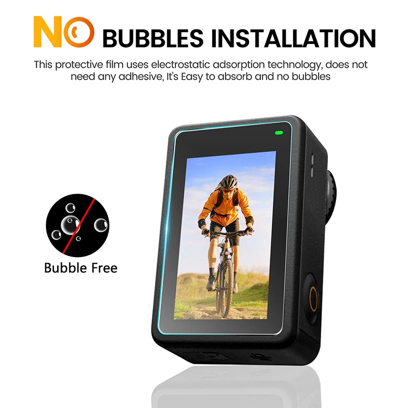 6pcs Screen Protector Compatible For Dji Action 3 Main Screen Front Screen Lens Explosion-proof Tempered Glass Film Accessories