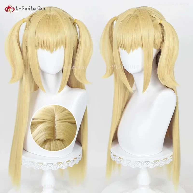 

Anime Misa Amane L.Lawliet Yagami Light Cosplay Black Brown Gold Heat Resistant Synthetic Hair MisaMisa L Wigs + Wig Cap