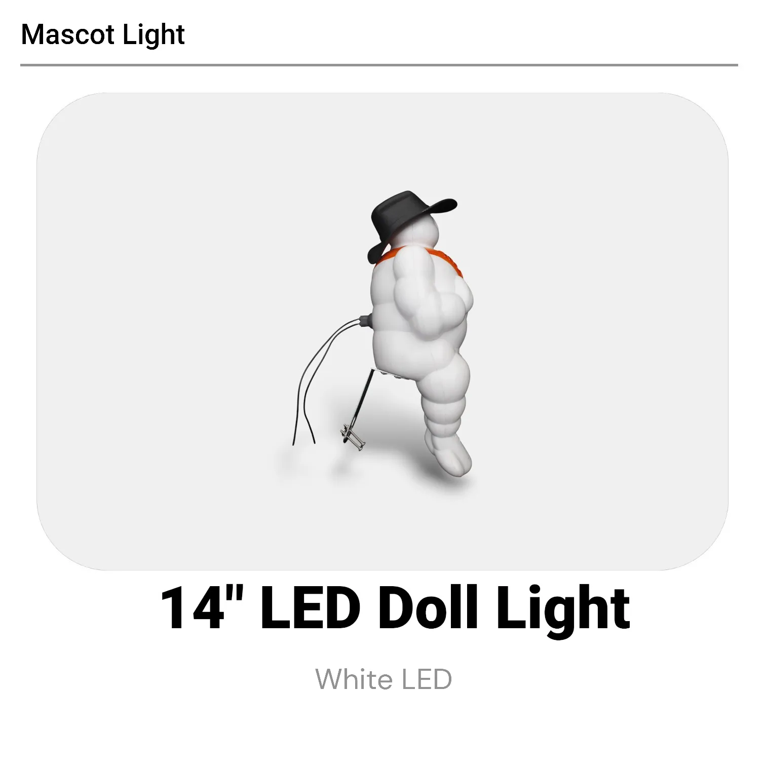 Pair New Man Mascot Doll Light 14
