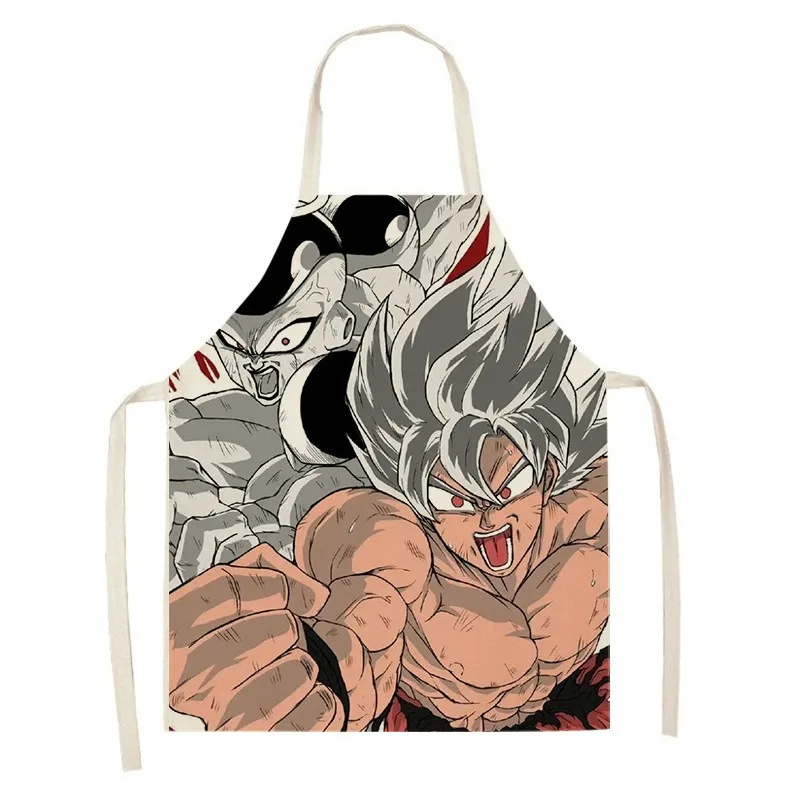 Dragon Ball Son Goku Cotton Canvas Fashion Men and Women Waterproof Grill Apron Breathable Kitchen Bar Shop Cafes Apron Gifts