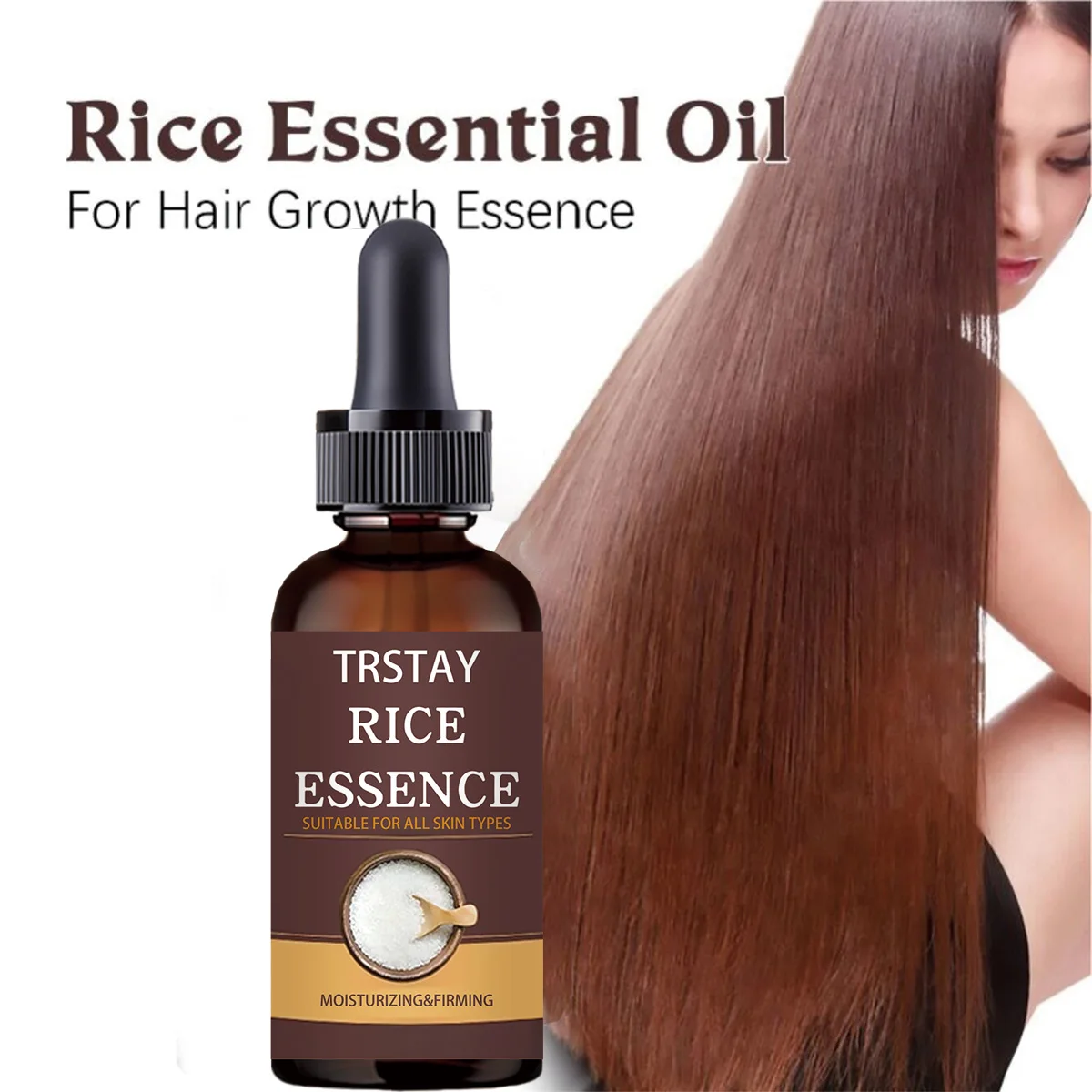 Rice Fermented Hair Growth Oil Essence Hair Oils Growth Serum Rich Nourishing Ingredients Promotes Thicker Stronger