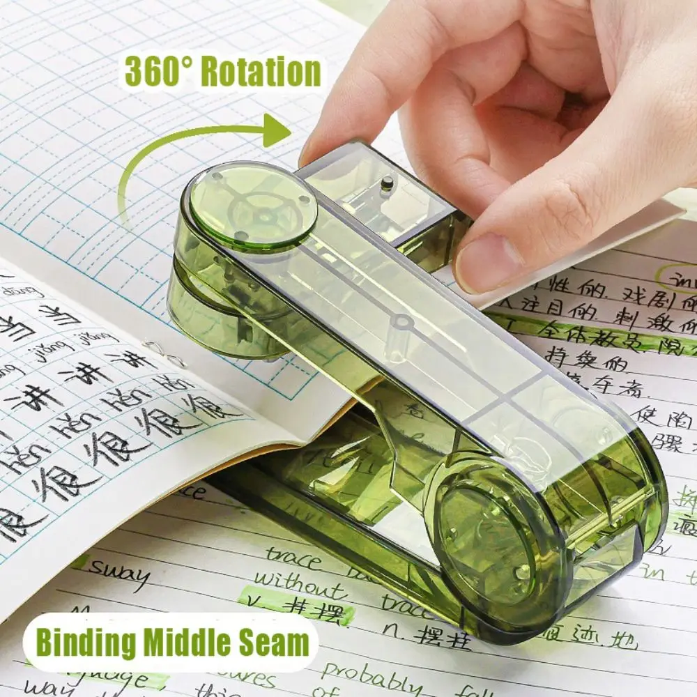 Use 24/6 26/6 grampos grampeador 360 graus rotativo resistente longo grampeador de metal sem esforço ferramenta de ligação manual escola escritório