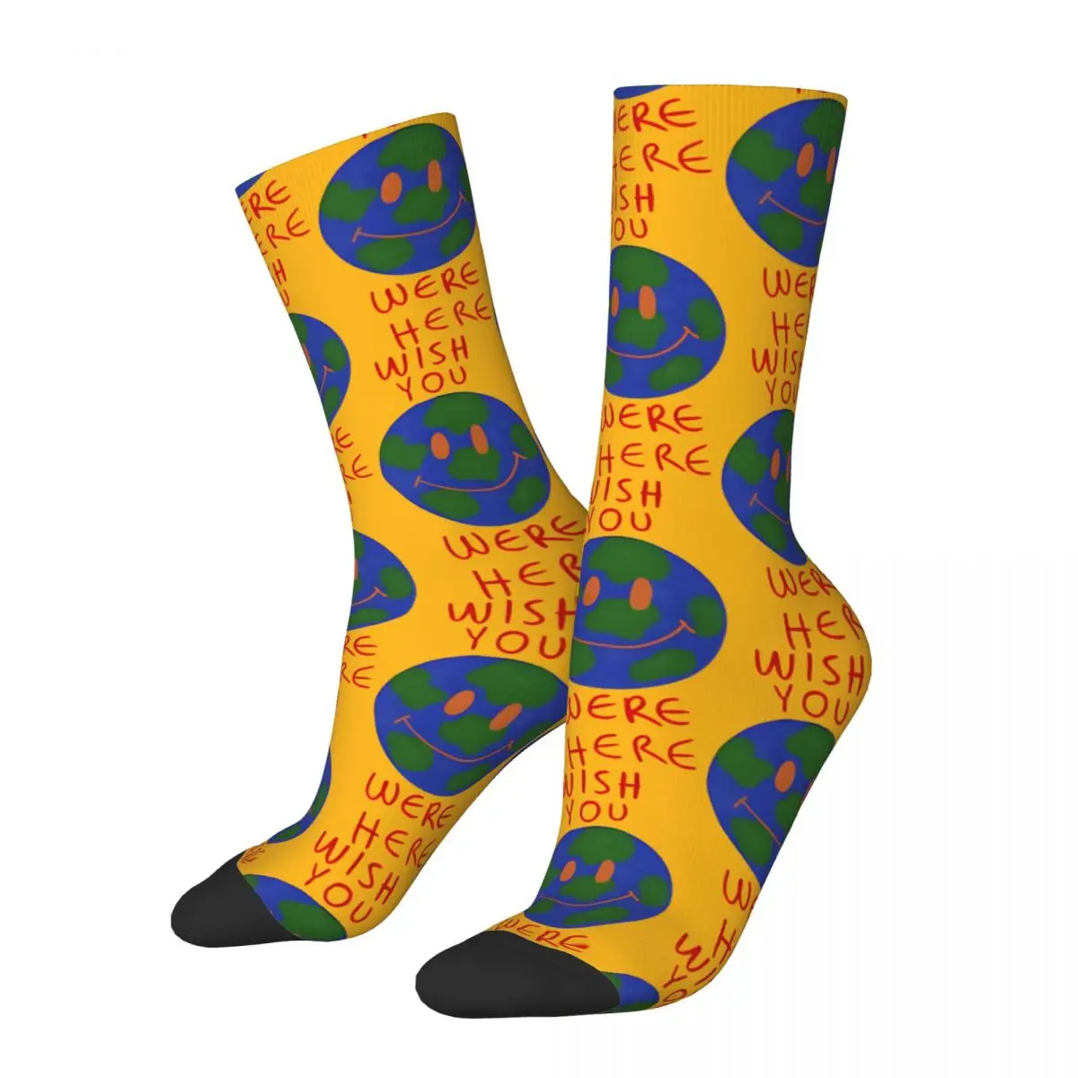 WISH YOU WERE HERE Men's Socks Vintage Harajuku A-Astroworld Street Style Novelty Casual Crew Sock