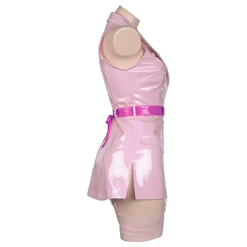 Anime DATE A LIVE Yatogami Tohka Costume Cosplay Donne adulte Abito in pelle PU Vestito da infermiera sexy Vestito di carnevale di Halloween