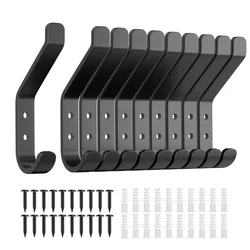 4Pcs Wall Coat Hook Multi-purpose Double Hook for Clothes Towel Hanger Key Holder Kitchen Bathroom Storage Accessories