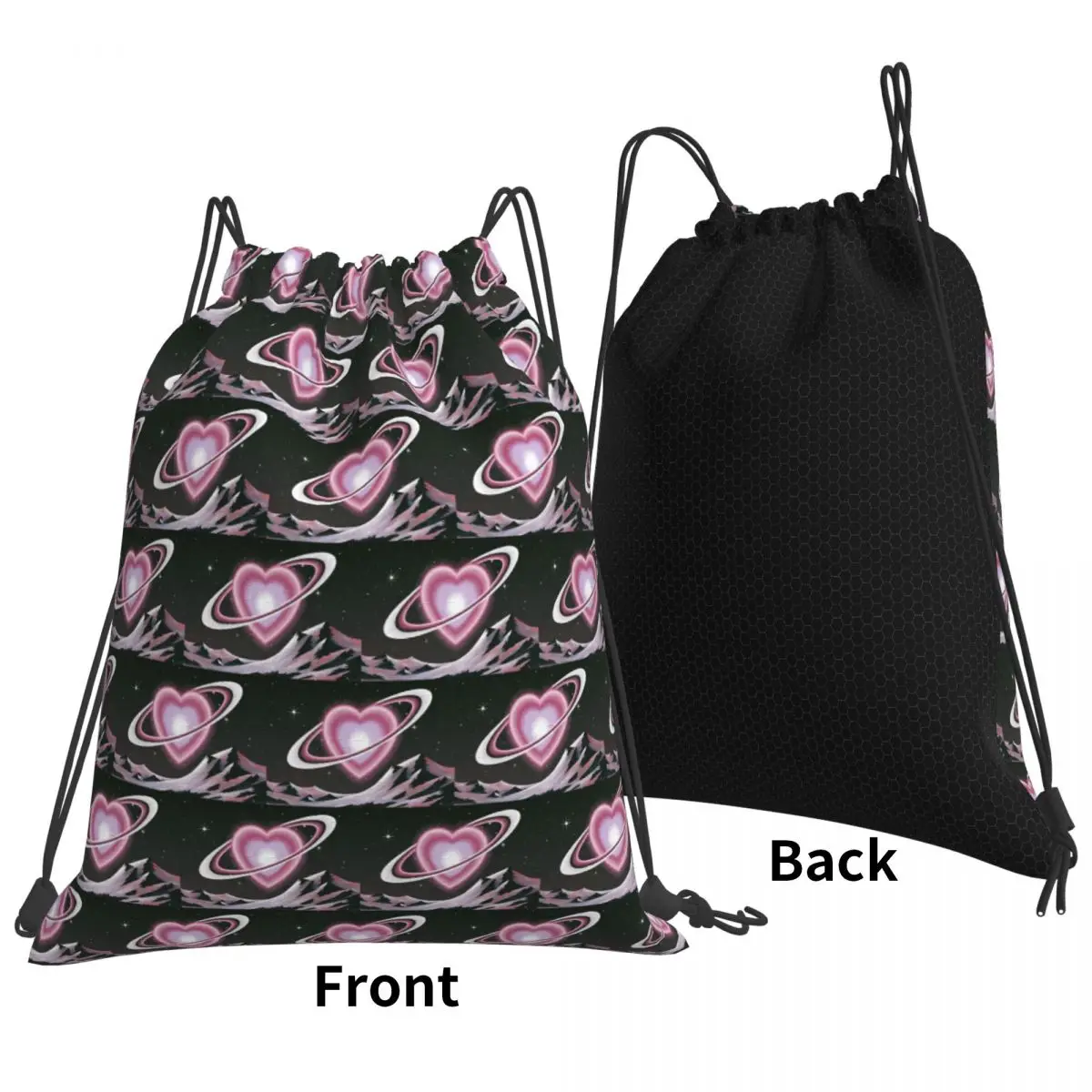 Planet Of Love Backpacks Casual Drawstring Bundle Pocket Sports Bag Book Bags for Travel School