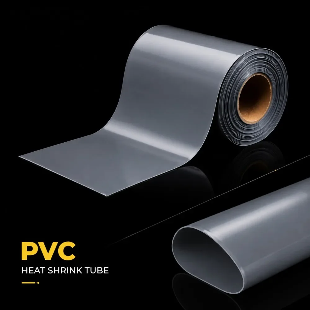 18650 PVC Heat Shrink Tube Battery Pack Gray Width 30~300mm Heat Shrinkable Sleeve Insulate Protection Film Wrap Lithium Sheath
