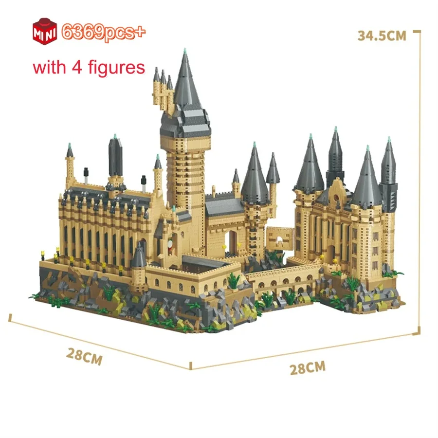 6369 elementów Kreatywny Zamek Magiczny Klocki z Podświetleniem Zabawka Edukacyjna STEM Zestaw Modelarski DIY Dekoracja na Biurko Prezent dla Dzieci — 2