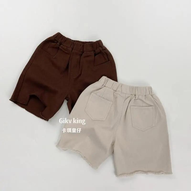 

2026 Summer New Children Casual Shorts Solid Toddler Girls Loose Shorts Fashion Versatile Boys Cotton Shorts Kids Clothes