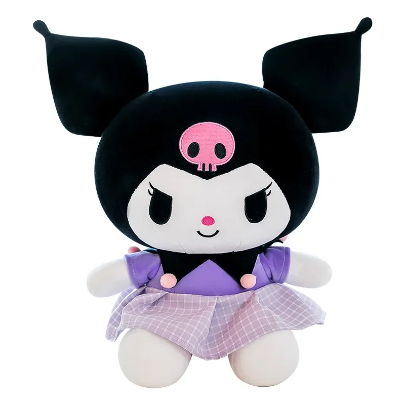 MINISO-Poupées en peluche princesse Kuromi, beurre, ma mélodie, oreiller en peluche de dessin animé, jouets en peluche pour dormir, cadeaux d'anniversaire pour enfants