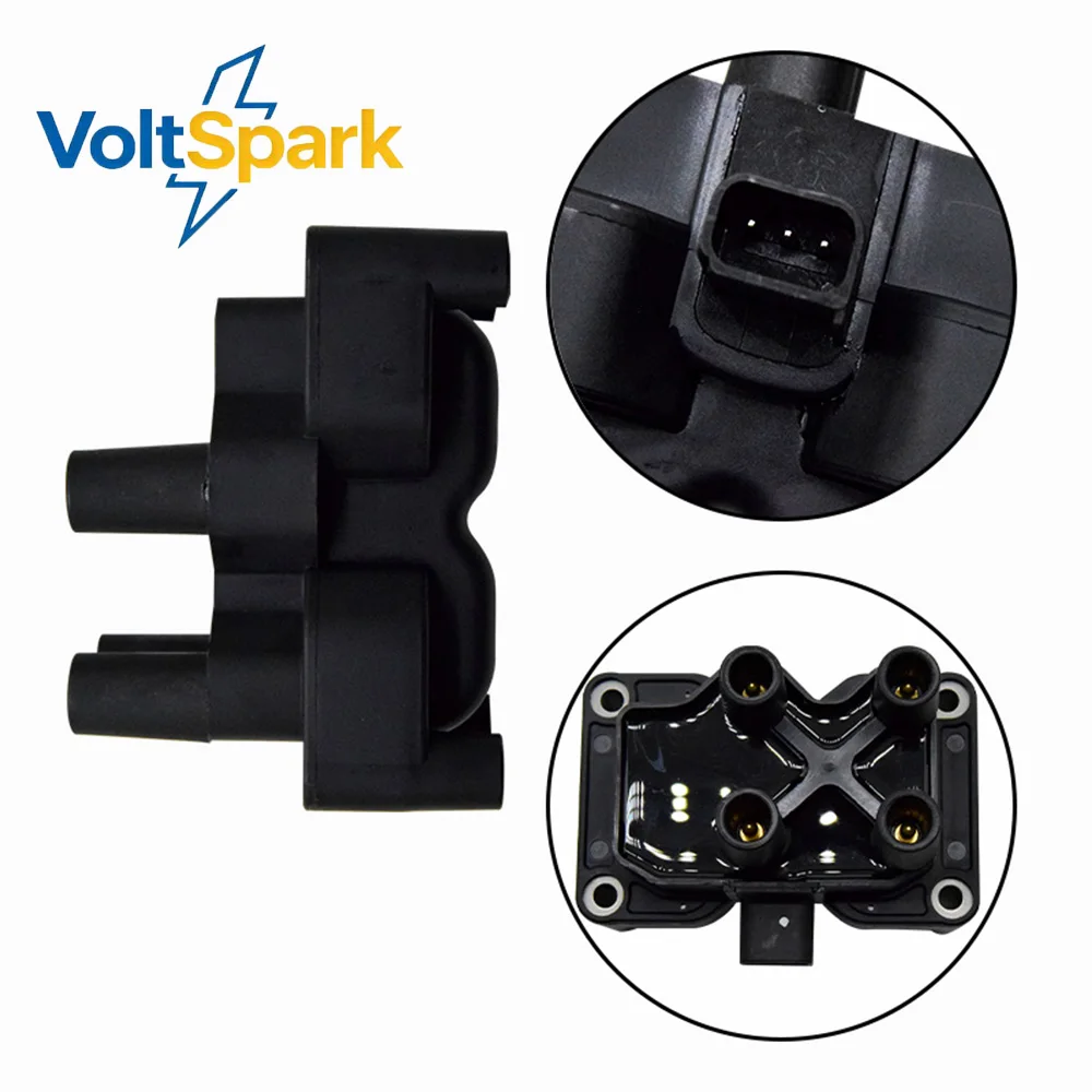 4M5G-12029-ZB Ignition Coil for Ford Fiesta, Focus, C-MAX 1.25L 1.4L 1.6L - Direct Replacement, 3-Pin, Bosch