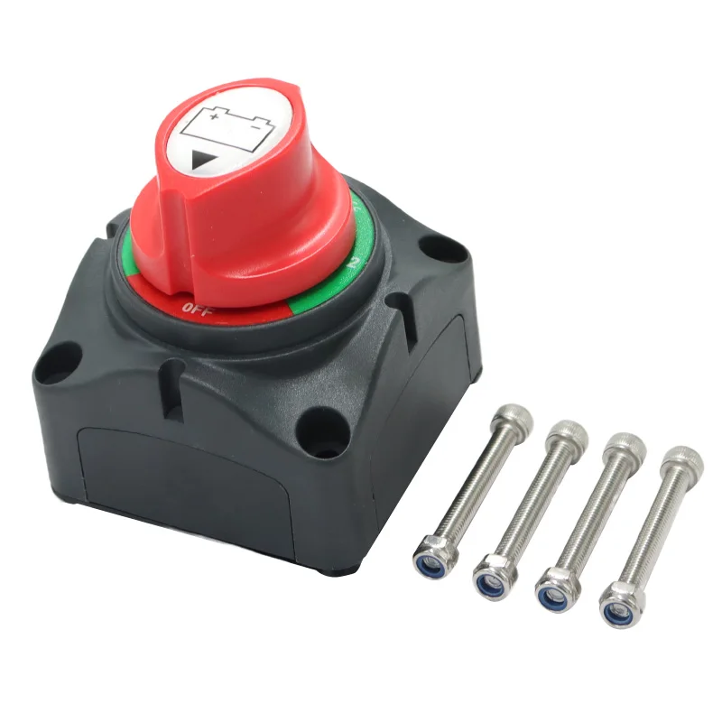 Battery Disconnect Switch 275A Battery Isolator Shut Off Switch on Off Position 12-48 V Cutoff Master Switch