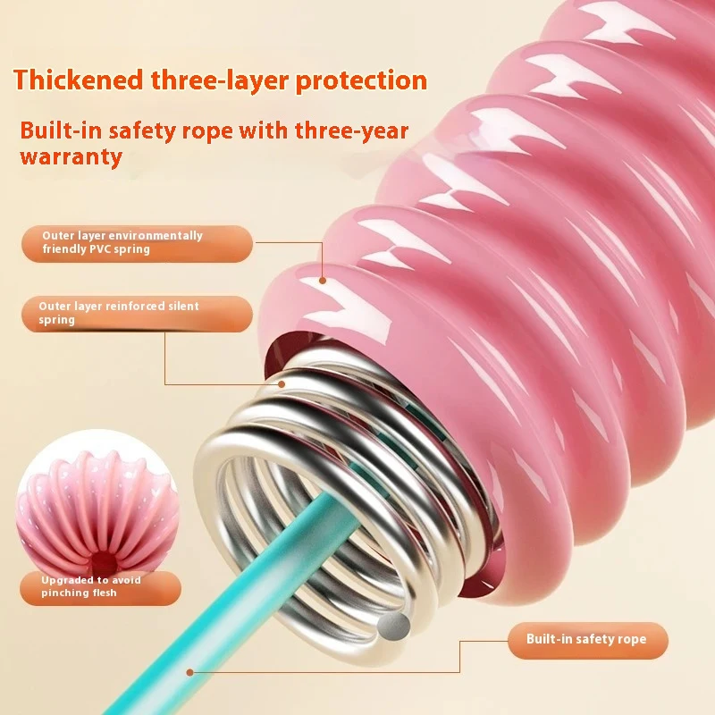 Soft Spring Hoop Quiet Design Foldable Waist Toning Hoop Belly Exercise Hoop Waist Training Circle for Cardio Exercise