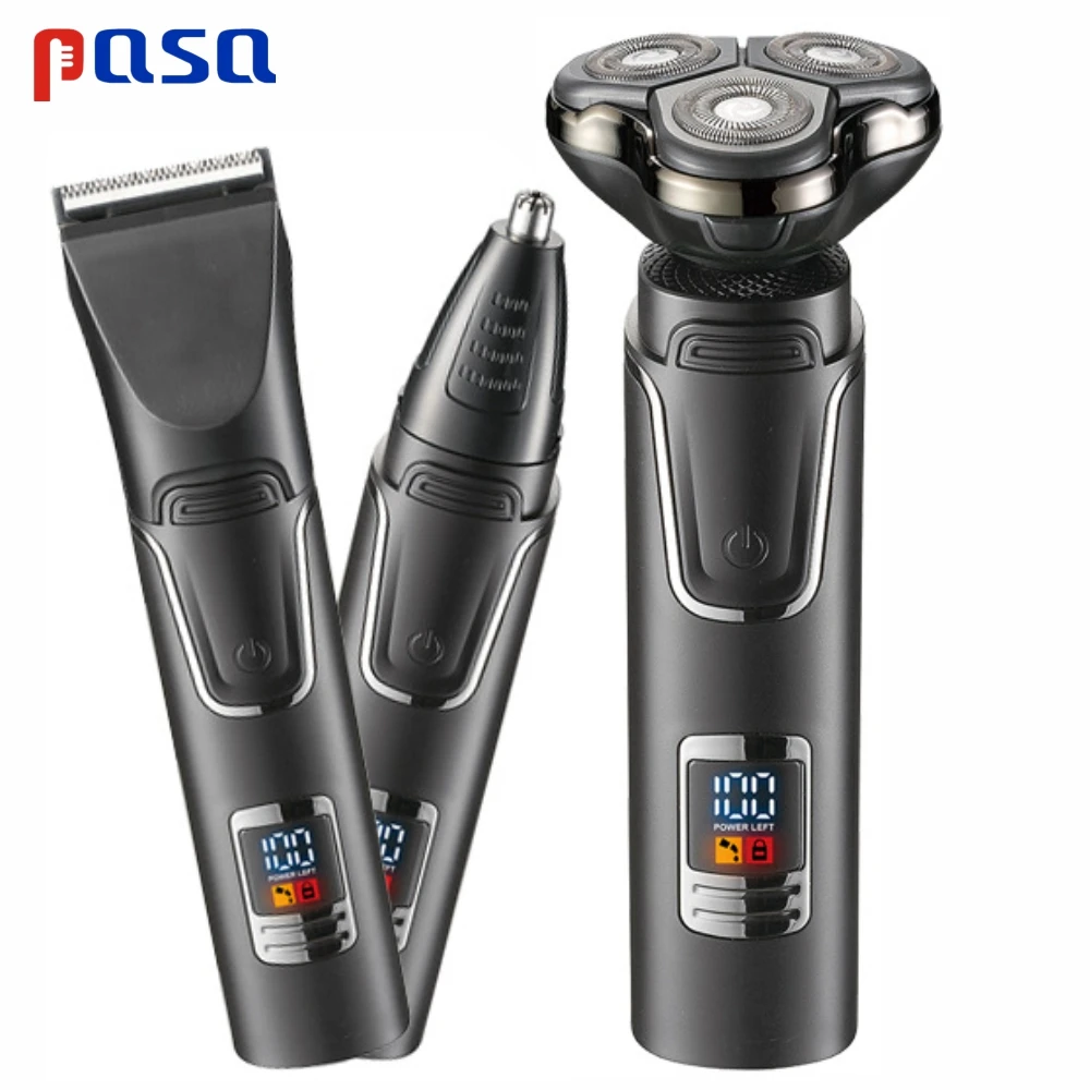 

3 in1 Electric Razor LCD Display Shaver Rechargeable Shaving Machine for Men Beard Razor Wet-Dry Dual Use Fast Charging