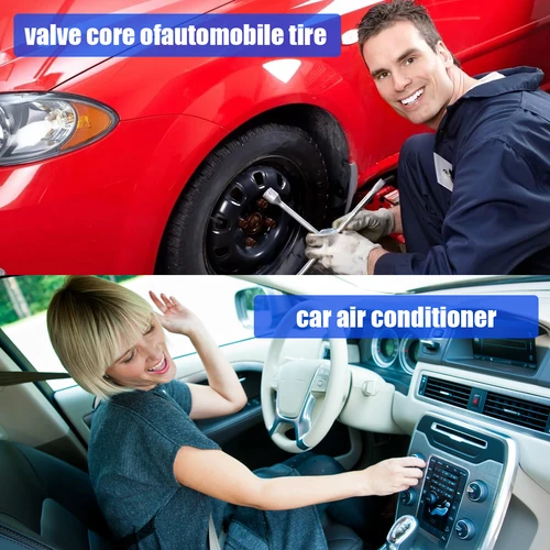 Imagen 2 del producto Herramienta removedora de núcleo de válvula R12, instalador de Metal, vástago de válvula de aire acondicionado, herramienta de desmontaje de núcleo para neumáticos A/C de coche, 102 Uds.