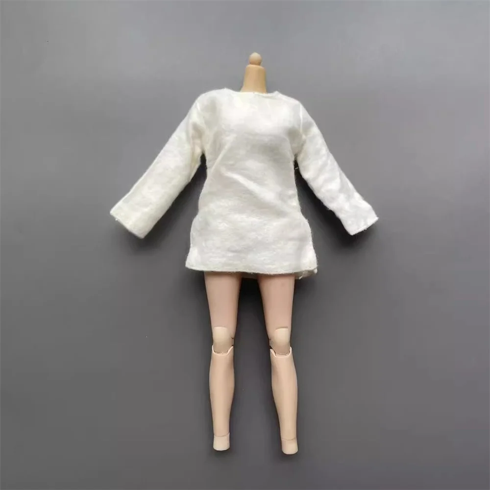 1/6th DML Female White Underwear Tops Coat Mini Toys Model Accessories For 12