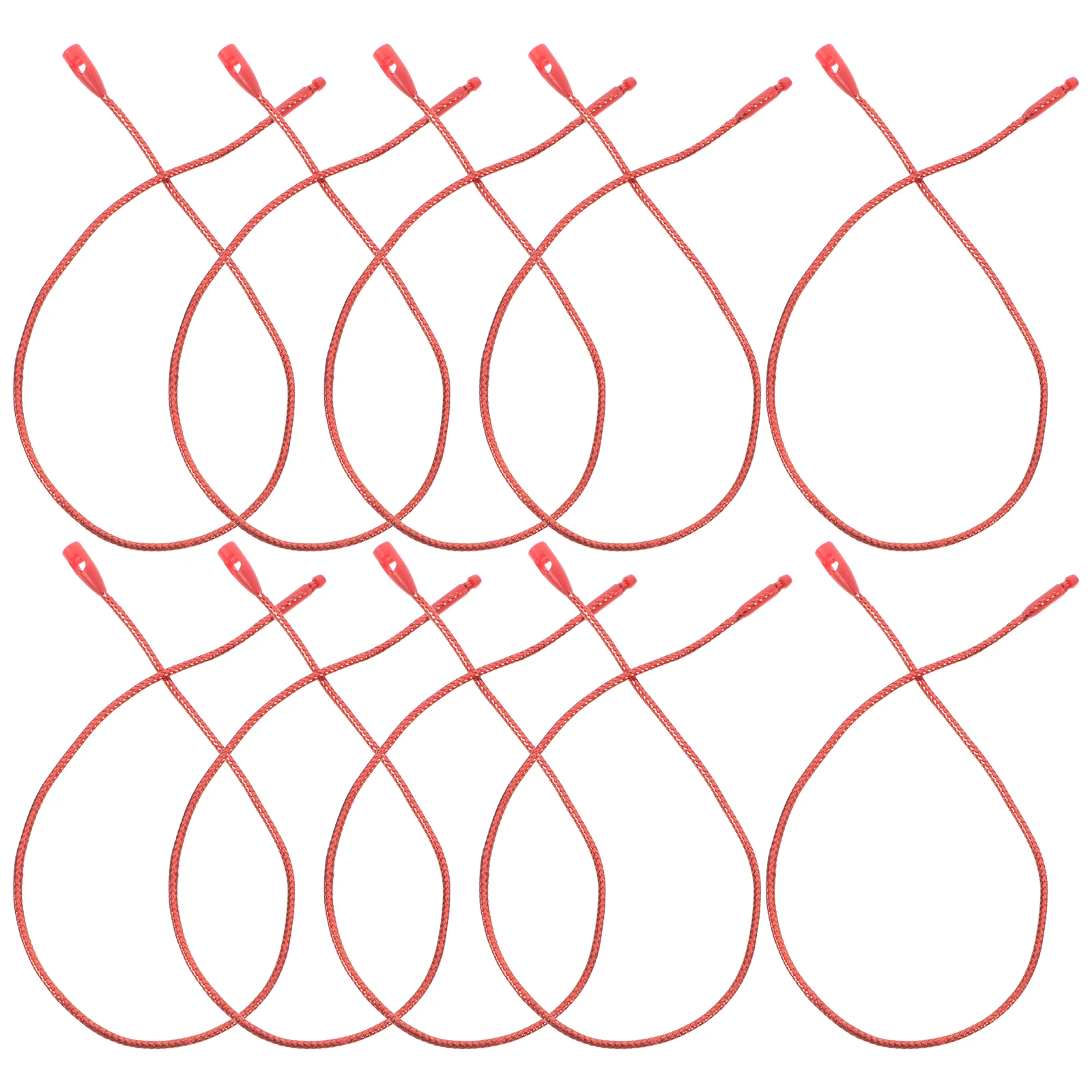 

100 Pcs Hooks for Christmas Ornaments Ball Hanging Rope Mini Balls Decoration Red Ribbon Hangers