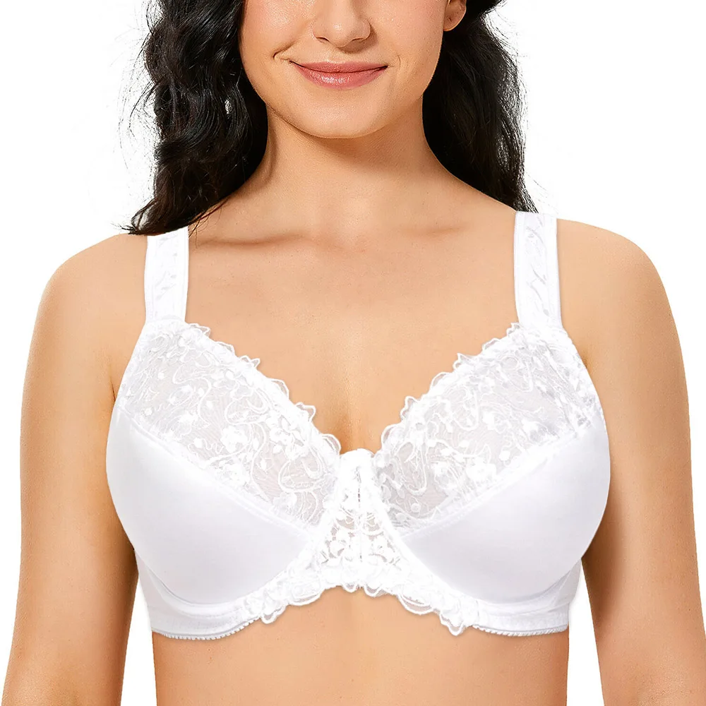 Frauen Under Spitze Bhs Sexy Stickerei Unterwäsche Frauen Plus Größe Dünne Bh Volle Tasse Bralette Große Tasse C D E F G H I J Tasse