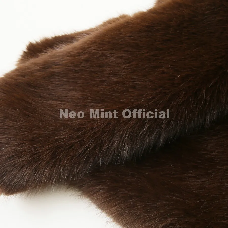 Neo Mint Trendy 2026 Winter Hot Chocolate Brown Peplum Fur Jacket Women Vintage Fashion Fluffy Faux Fox Fur Coat Long Outerwear