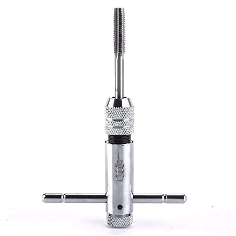 Set di punte per chiavi tipo T portatile 1-6 pezzi utensili per maschiatura manuale filettatura per macchina rubinetto Twist Bit M3/M4/M5/M6/M8 Set di rubinetti strumento fai da te