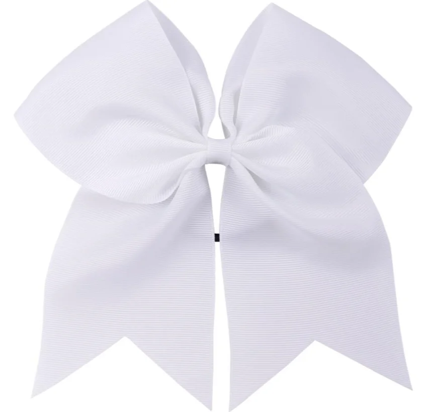 New Large Bows Hair Rope For Girls Solid Polyester Hair Ties Elastic Rubber Children Boutique Bands Kids Hair Accessories Gift