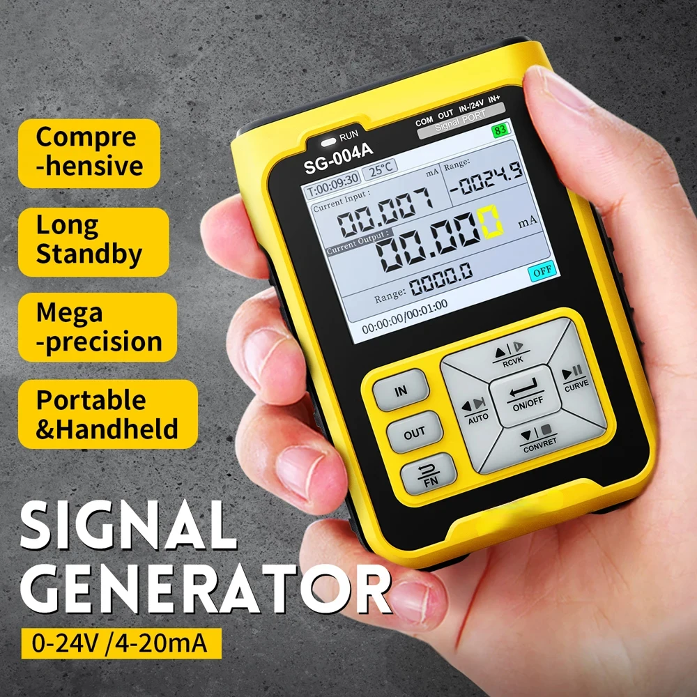 SG-004A/SG-003A 0-10V Adjustable Current Voltage Simulator 4-20mA Signal Generator Sources Transmitter Calibrator