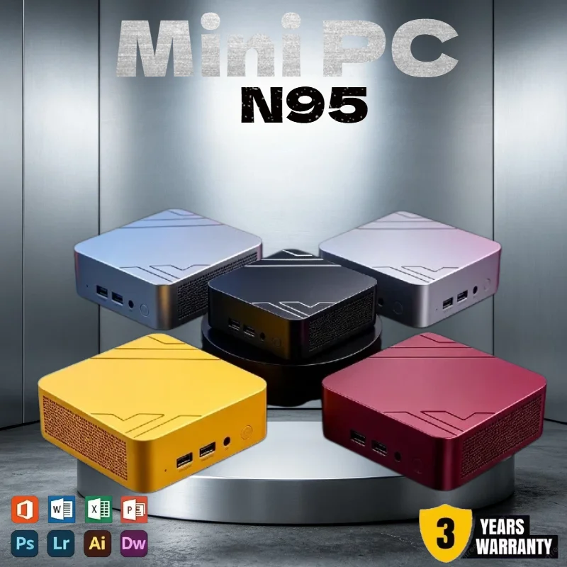 Intel Core N95 Desktop Mini PC 16GB RAM 1TB SSD Dual WiFi6 BT5.2 Windows Office Gaming 4K HD Mini Computer
