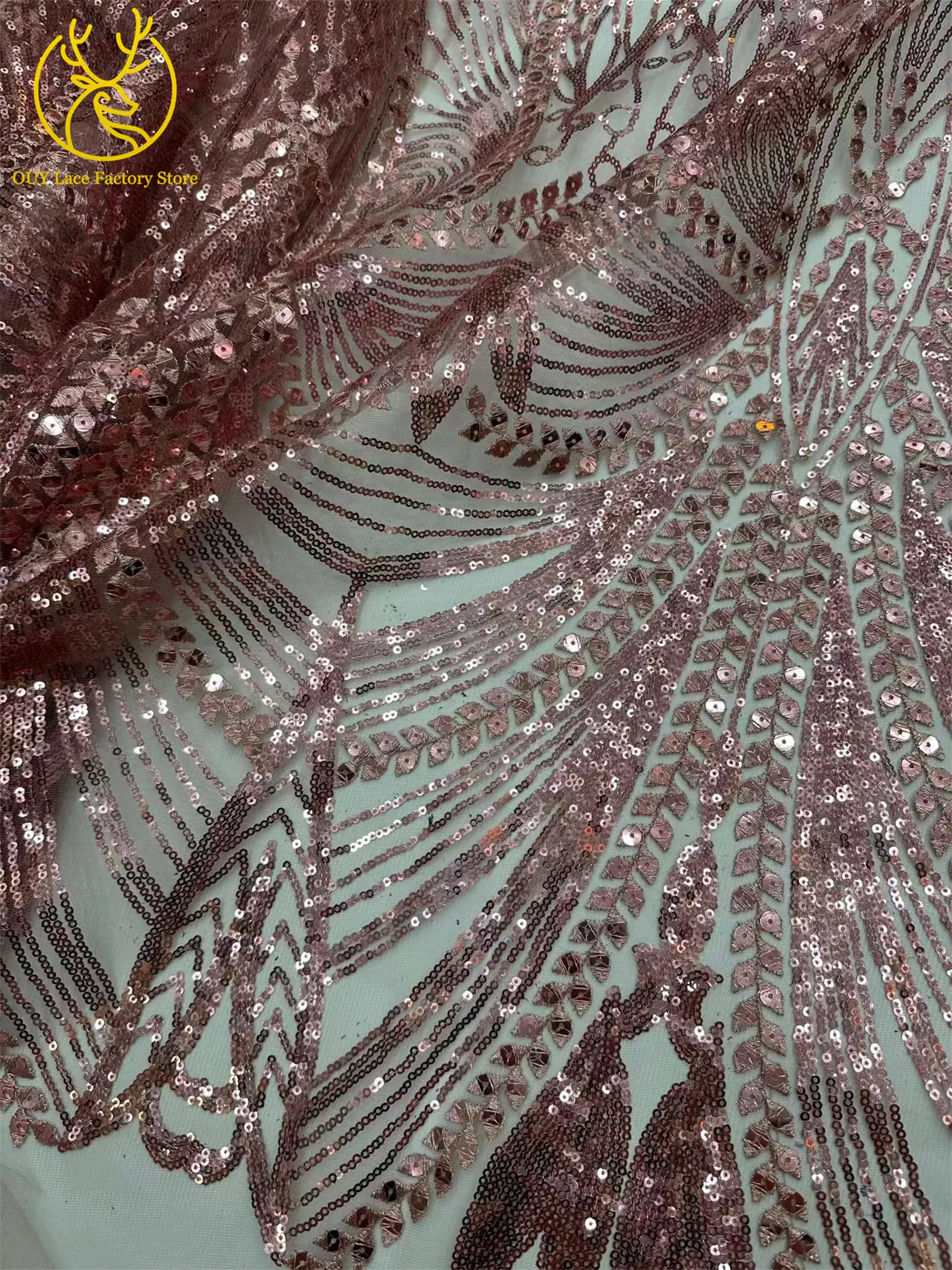 5 Yards Afrikanischer Spitzenstoff 2026 Hochwertige Französische Pailletten Perlenbesetzter Tüll Hochwertiges Nigerianisches Partykleid für Damen Hochzeitskleid – Detail 21