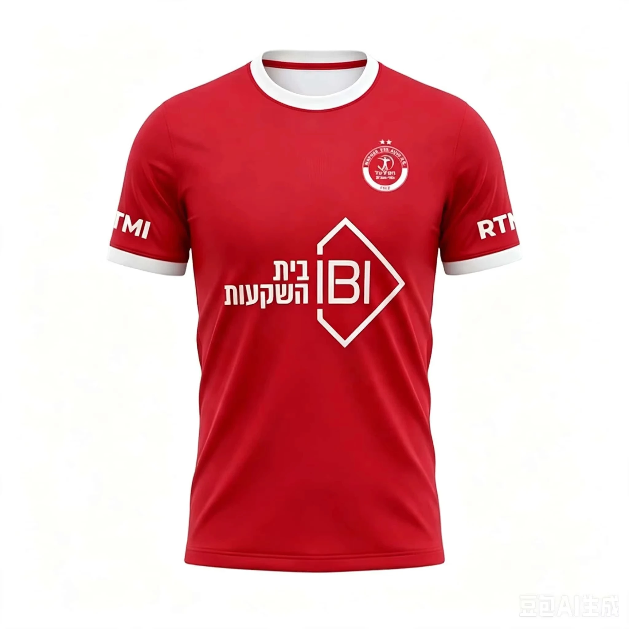 2026 new solid red body white trim on collar cuffs white diamond graphic on chest round badge on upper right breathable athletic