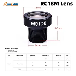 استبدال RunCam عدسة 2.1 مم 2.3 مم RC5L RC18M RC21 RC21M RC23 RC23M استبدال العدسة لملحقات كاميرا Swift RACE Eagle أعلى 11 مبيعات T Eagle نطاق اكتشاف النطاق - No12