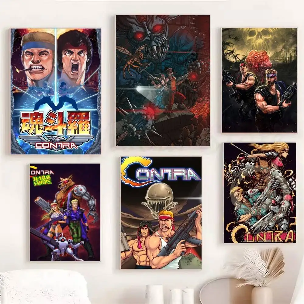 Classic Game C-Contra Posters Fancy Wall Sticker for Living Room Bar Decoration Wall Decor
