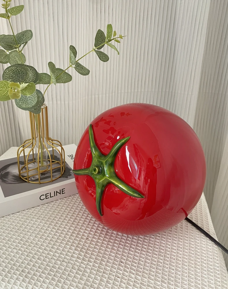 Red Resin Tomato Table Lamp Lovely Home Atmosphere