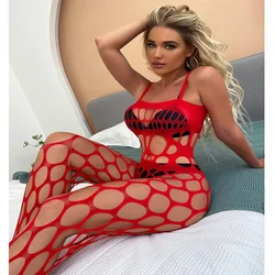 Erotic Lingerie Ladies Sexy Lingerie Fishnet Body Socks Mesh Crotchless Bodysuit Hot Sexy Babydoll Teddy Bear Bodysuit