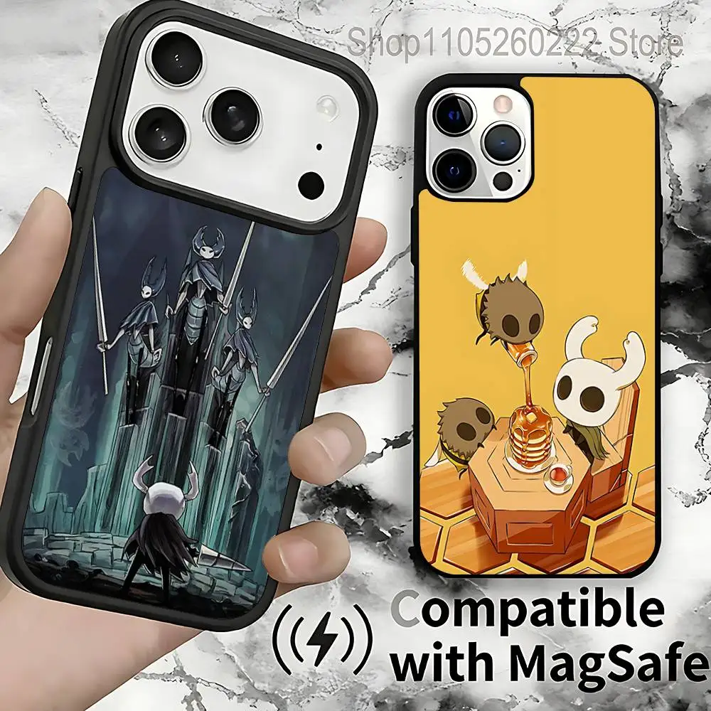 

Магнитный чехол H-Hollow Knight: совместим с IPhone 17,16,15,14,13,12,11,Pro,Max,Plus,Mini,SE4,E