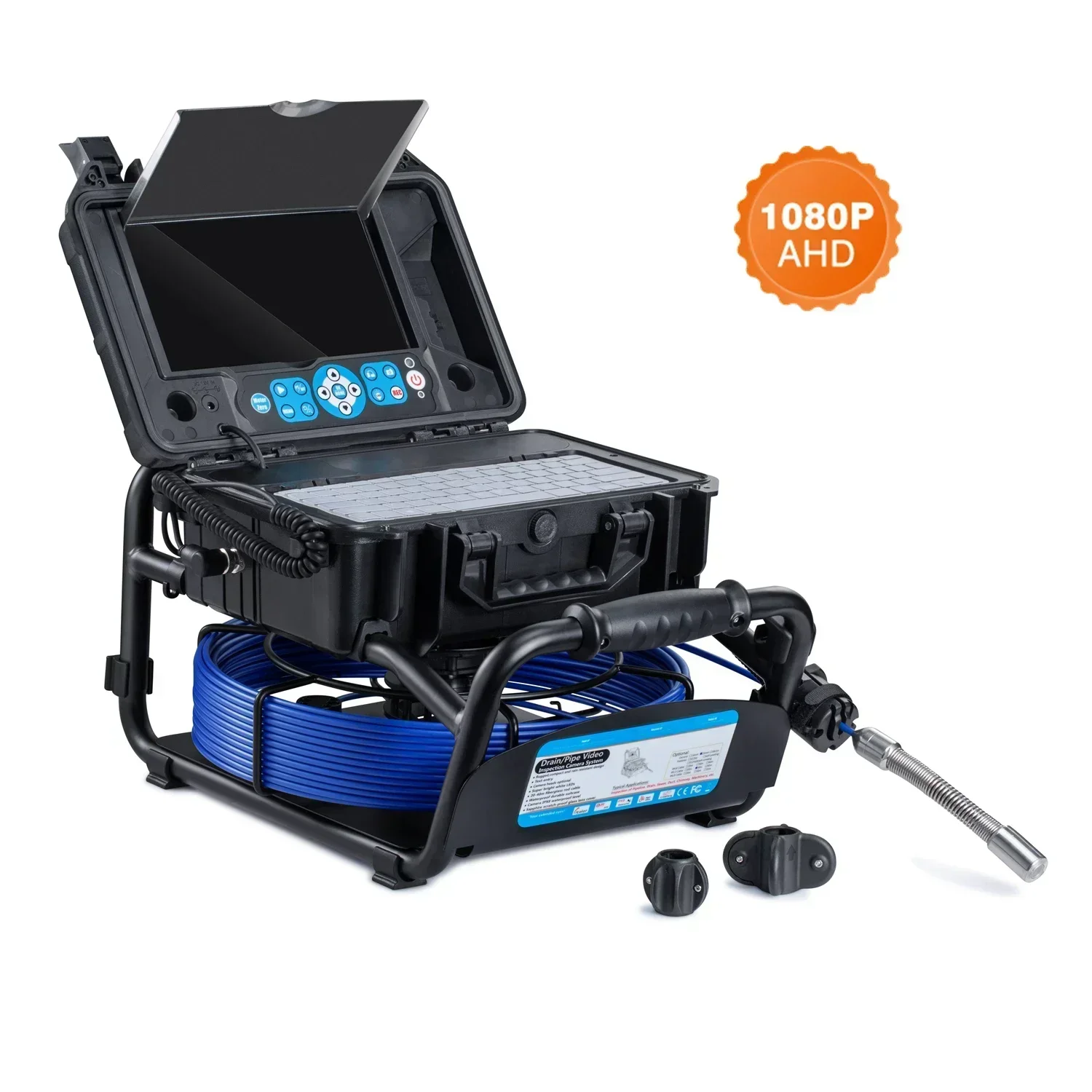 23mm Video Line Inspection With Transmitter For Pipeline Iinspection Plumbing Tools With 20m/66ft ~ 40m/130ft Cable 3499F-23