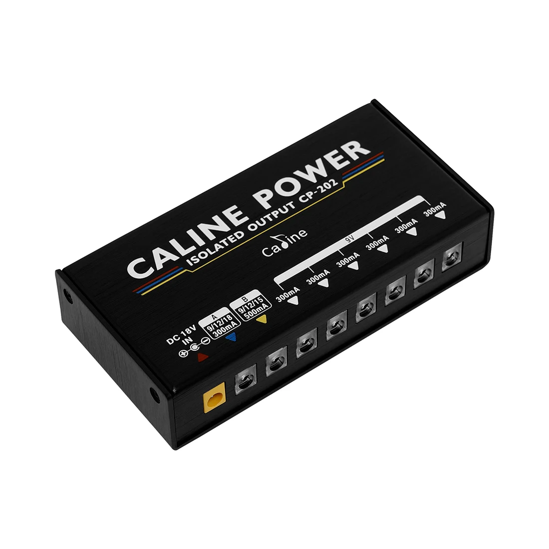 Caline CP-202 دواسة الجيتار تيار مستمر 9 فولت/12 فولت/15 فولت/18 فولت مصدر الطاقة 36 واط 8 مخرجات معزولة حقًا لدواسة تأثير الجيتار مع محول